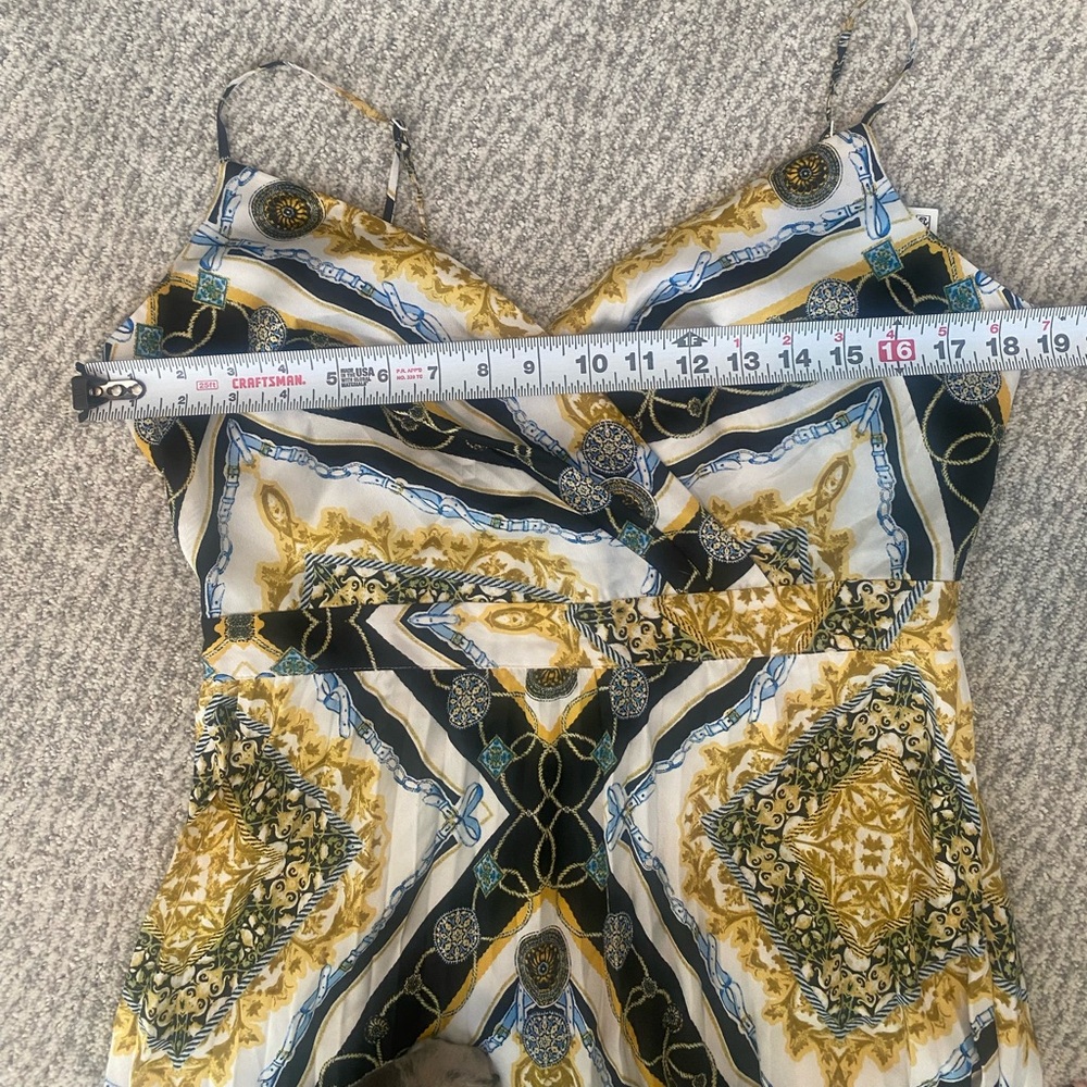 INC International Concepts Maxi Dress with Gold & Black Design Size 6 NWT - Picture 8 of 14